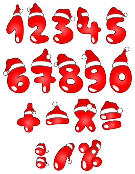 Números de Navidad — Archivo Imágenes Vectoriales