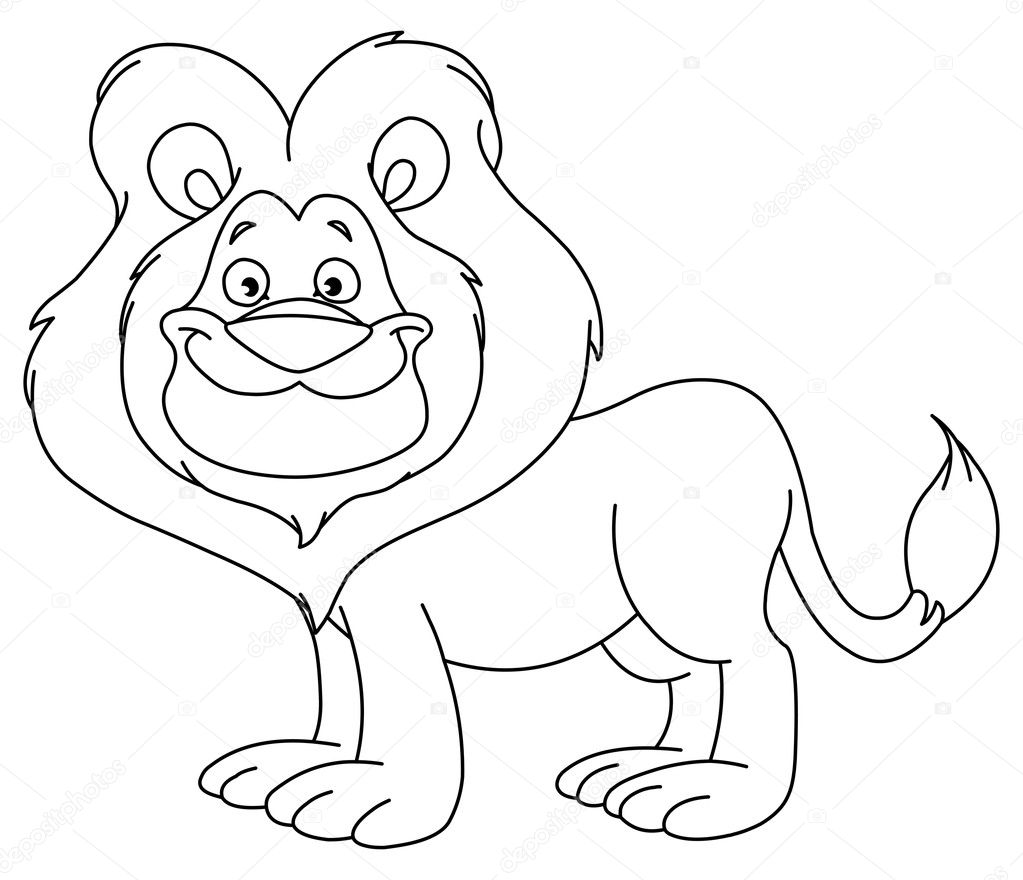 Outlined lion