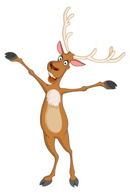 Cheerful Rudolph clipart