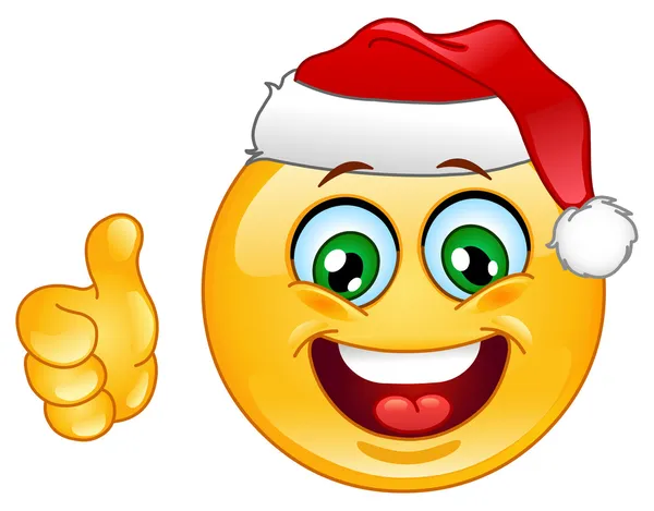 Emoticon zu Weihnachten — Stockvektor