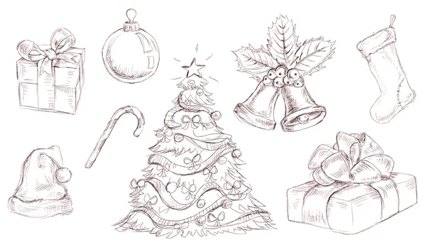 Рождественские каракули — стоковый вектор