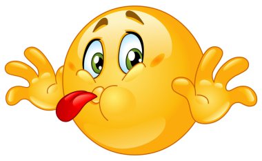 Tongue out emoticon clipart