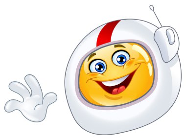 Astronaut emoticon clipart