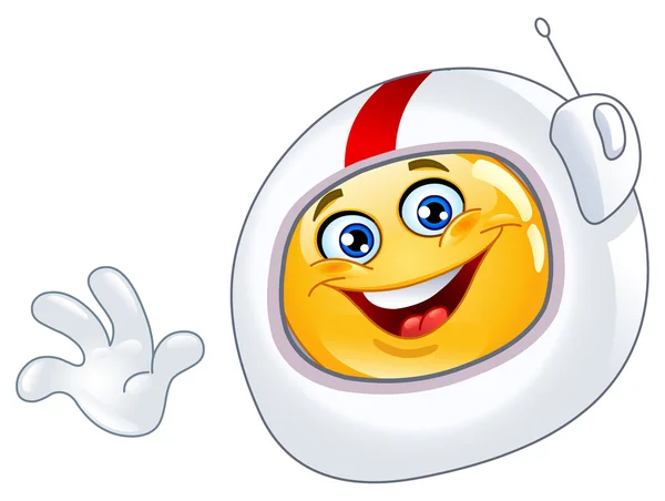 Emoticon de astronauta — Vetor de Stock