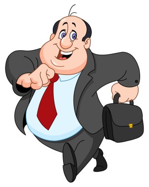 Cheerful businessman vector