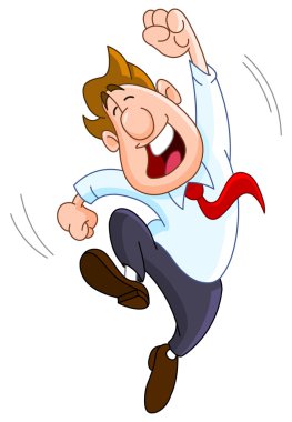 Happy businessman clipart