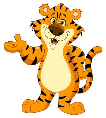 Cheerful tiger clipart