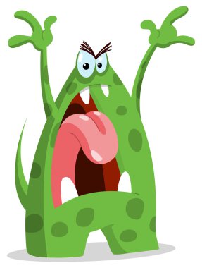 Angry monster clipart