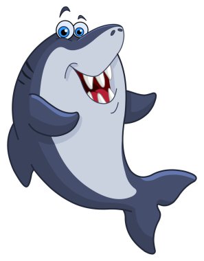 Cheerful shark clipart