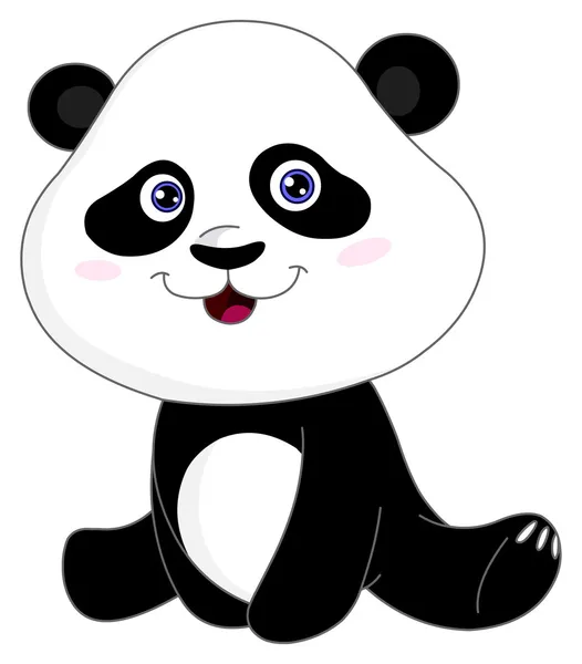 Panda Bebé — Vector de stock