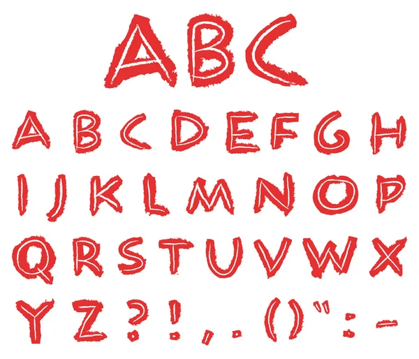 ベクターの手描き赤い文字 — ストックベクタ