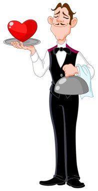 Butler with heart clipart