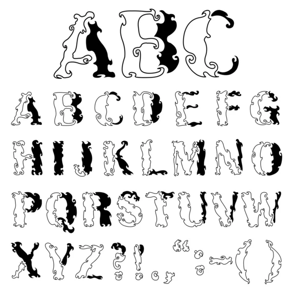 Decoratieve alfabet — Stockvector