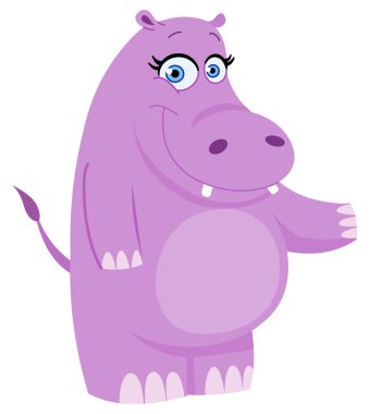 Hippo presenting clipart