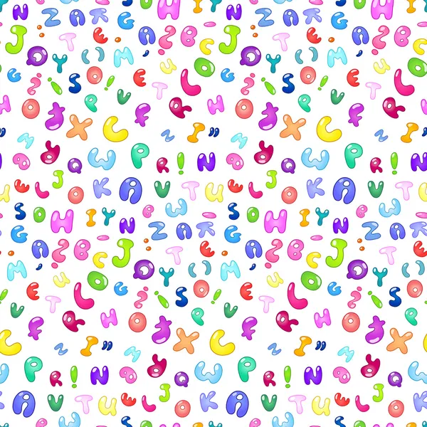 Patrón Sin Costura Las Letras Burbuja Abc Vector De Stock