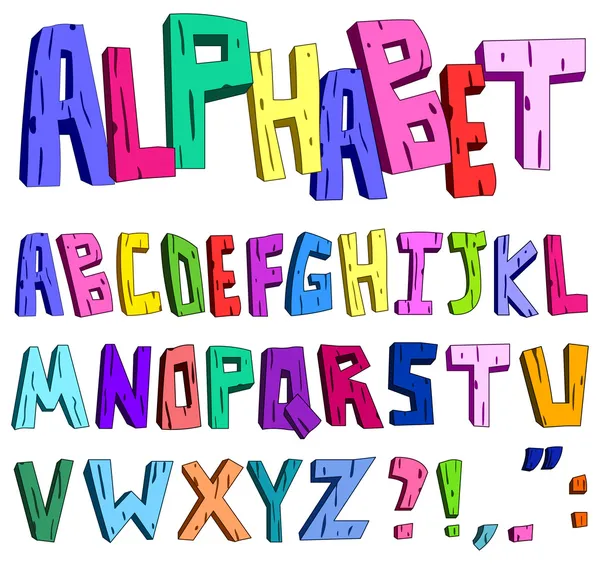 3d cartoon alphabet — Stock Vector © yayayoyo #4955212