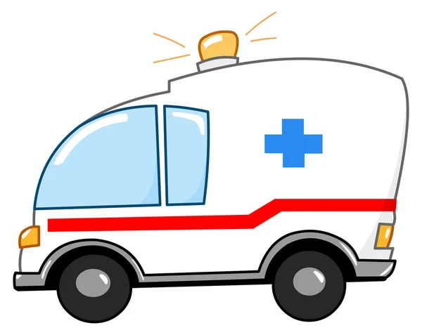 Caricatura de ambulancia — Vector de stock
