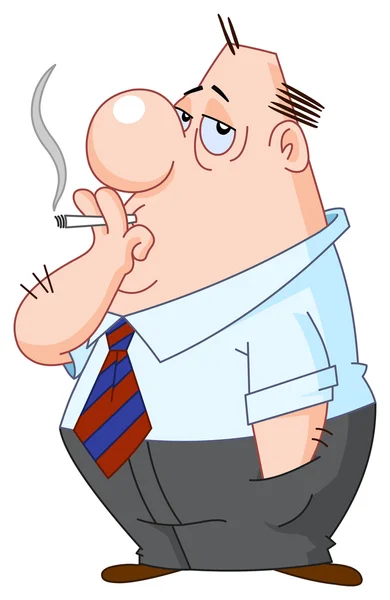 Hombre fumador — Vector de stock