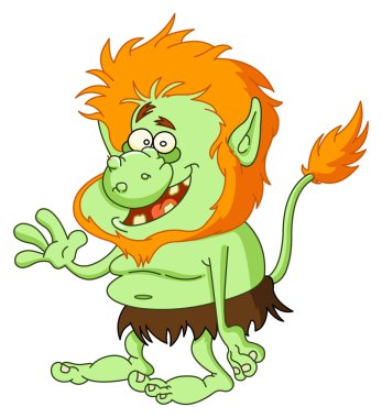 Green troll clipart