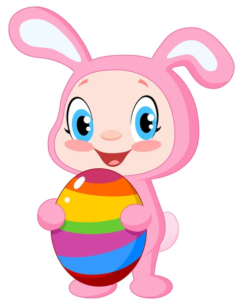 Baby with easter egg — Stock Vector