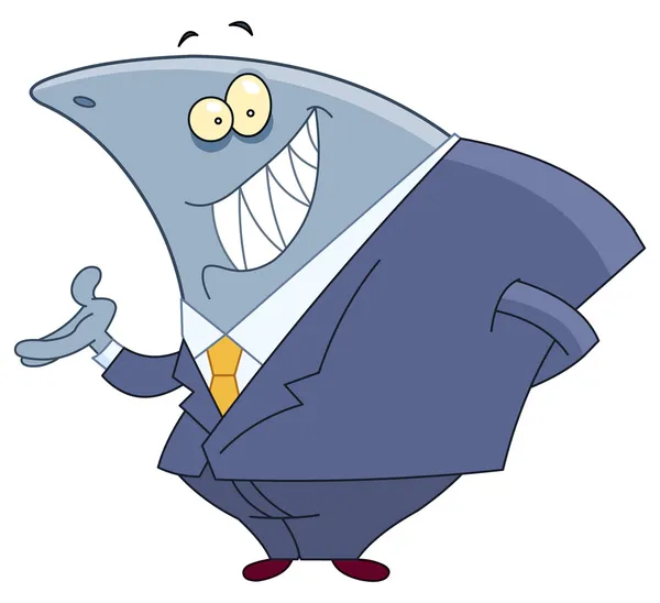 Requin d'affaires — Image vectorielle