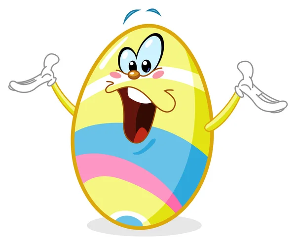 Cheerful easter egg — Stock Vector