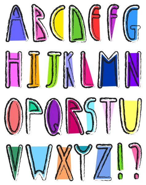 Художественный алфавит — стоковый вектор