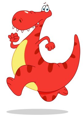 Running dinosaur clipart