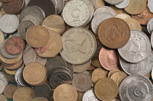 Міжнародні монети — стокове фото
