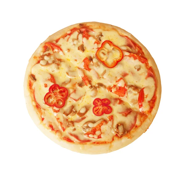 Pizza isolerad på en vit bakgrund — Stockfoto