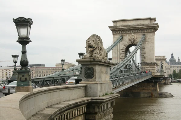Łańcuch most w Budapeszcie, Węgry Obraz Stockowy