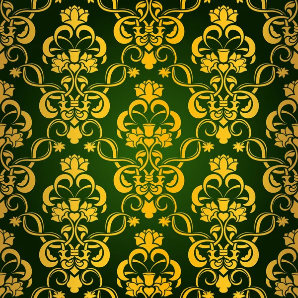 Gröna sömlös bakgrund mönster — Stock vektor