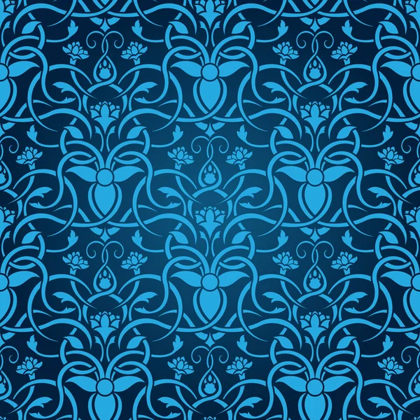 Kék zökkenőmentes tapéta mintát — Stock Vector