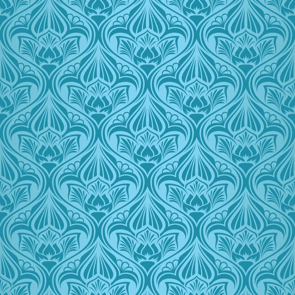 블루 원활한 벽지 패턴 — 스톡 벡터