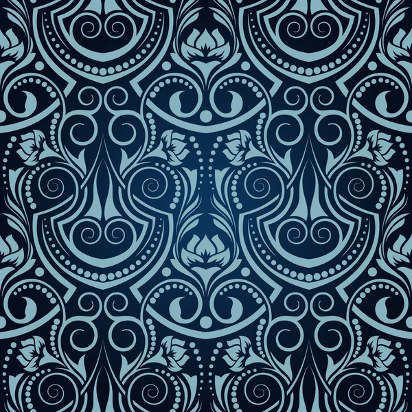 Bleu motif de papier peint sans couture — Image vectorielle