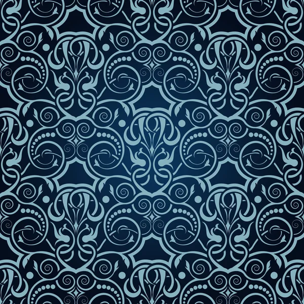 블루 원활한 벽지 패턴 — 스톡 벡터