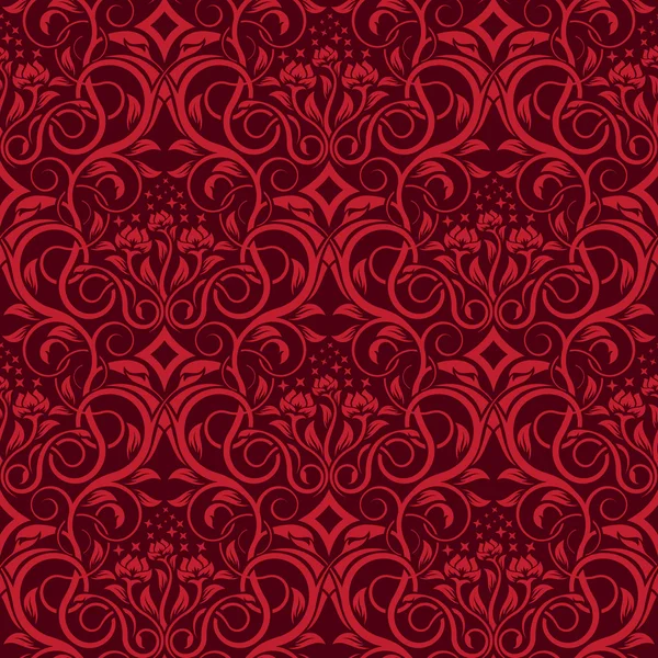 红色无缝壁纸图案 — 图库矢量图片