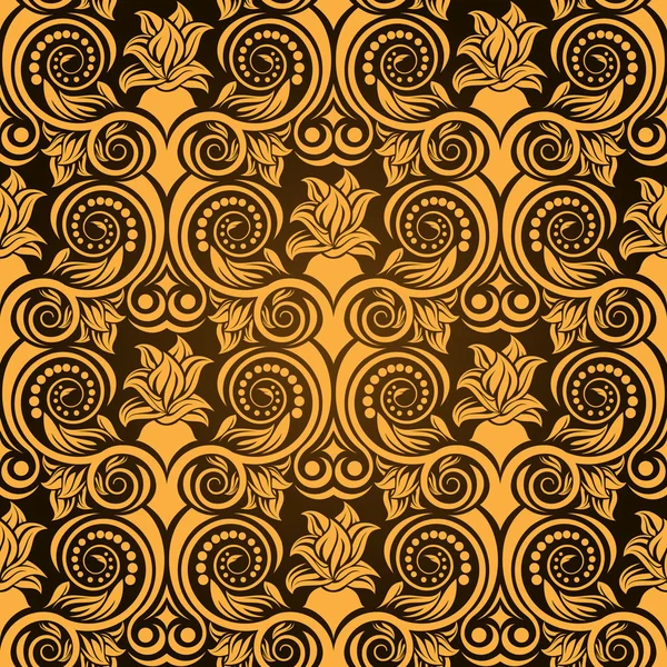 Brown seamless wallpaper pattern — Stock Vector