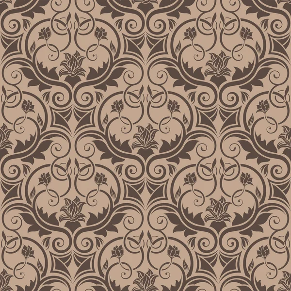 Brown seamless wallpaper pattern — Stock Vector