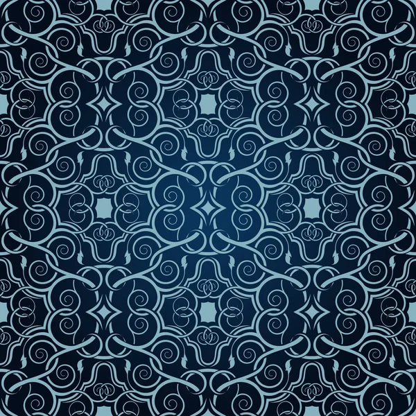 Blue seamless wallpaper pattern — Stock Vector