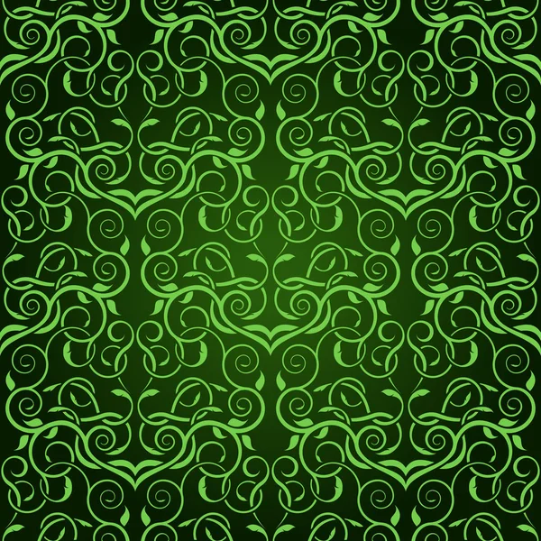 緑のシームレスな壁紙パターン — ストックベクタ