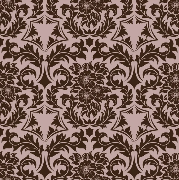 Brown seamless wallpaper pattern — Stock Vector