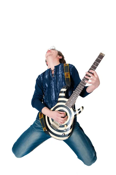 Κιθαρίστας με ηλεκτρική κιθάρα — Φωτογραφία Αρχείου