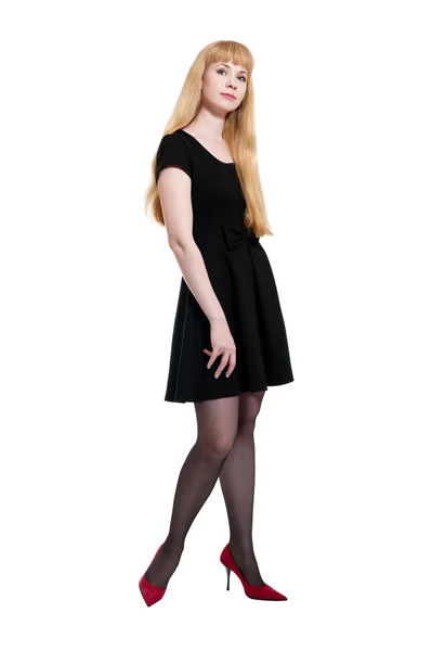 Kvinnor i svart klänning — Stockfoto