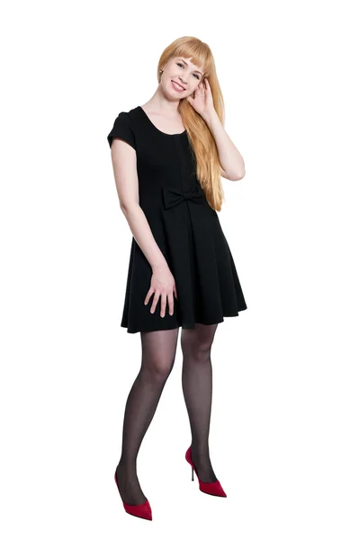 Kvinnor i svart klänning — Stockfoto