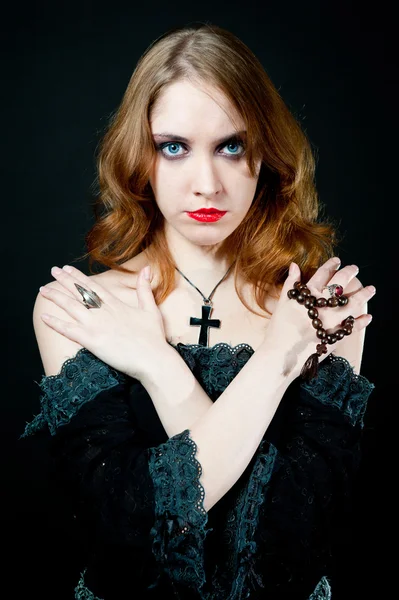 Portrait de femme vampire — Photo