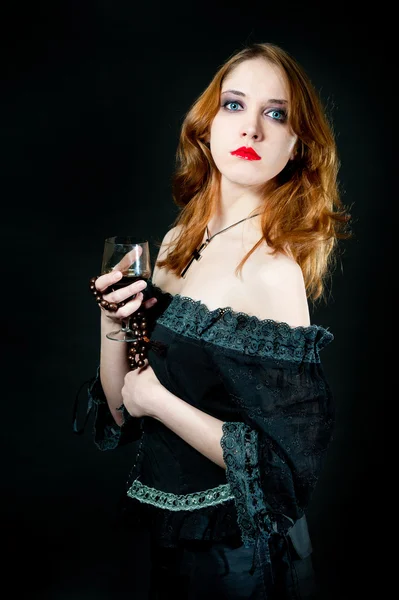 Retrato de mujer vampiro — Foto de Stock