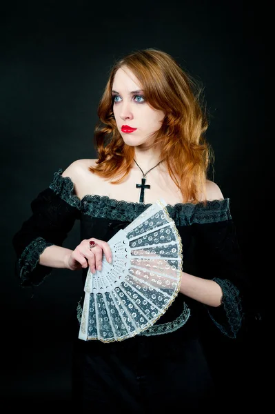 Portrait of vampire woman — Stock Photo, Image