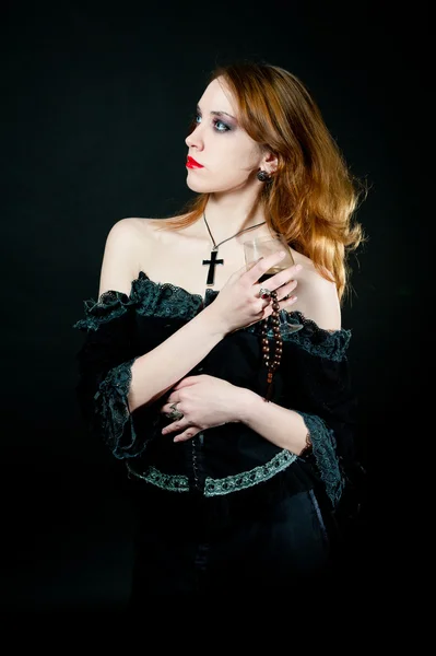 Retrato de mujer vampiro — Foto de Stock