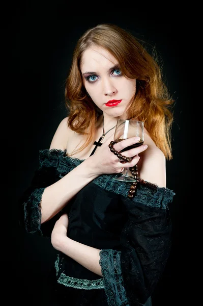 Vampir kadın portresi — Stok fotoğraf